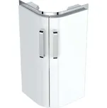 Geberit Selnova Compact - Umyvadlová skříňka, 43x33x60 cm, 2 dvířka, lesklá bílá/matná bílá 501.484.00.1