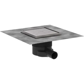 Odvodňovací žlab Hansgrohe RainDrain Brilliance - Podlahová vpust, 15x15 cm, kartáčovaná nerezová ocel 56251800