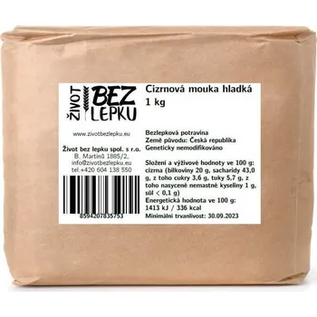 Přisada na vaření a pečení Život bez lepku Cizrnová mouka hladká 1 kg