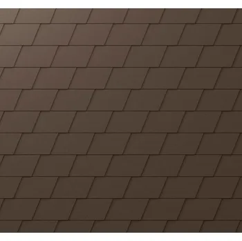 Střecha PREFA Falcovaný šindel DS.19 480 x 262 mm P.10 tmavě hnědá