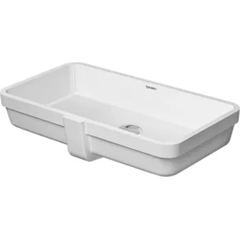 Umyvadlo Duravit Vero Air - Umyvadlo vestavné 64x35 cm, s přepadem, bez otvoru pro baterii, bílá 0384600000
