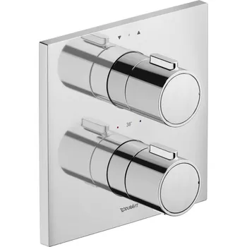 Vodovodní baterie Duravit - Termostatická baterie pod omítku, pro 2 spotřebiče, s tělesem, chrom TH4200007010