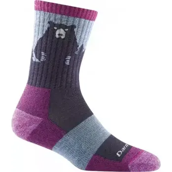 Pánské ponožky Darn Tough Bear Town Micro Crew Lightweight Cushion dámské ponožky Purple vel. L (EU 41-42,5)