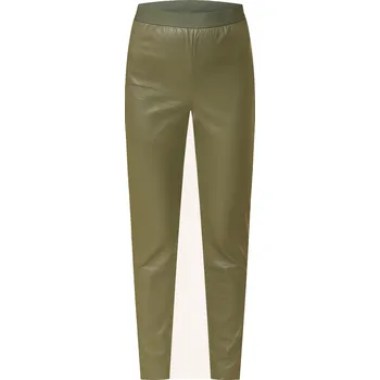 Dámské kalhoty Betty&Co Dámské Legíny V Koženém Vzhledu, olivová, 42