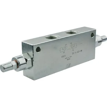 Instalatérský materiál OLEODINAMICA MARCHESINI Dvoucestný přetěžovací a blokovací ventil, overcenter VBCD DE-A závity: 1 "průtok: 150L / min max. tlak: 350bar