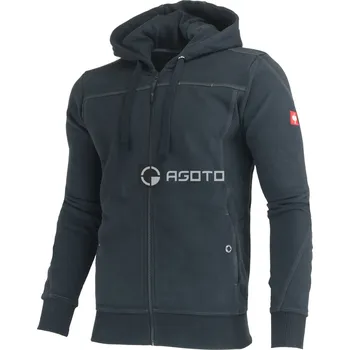 Pánská mikina Engelbert Strauss e.s. Roughtough černá pánská mikina s kapucí 100% Ba XL