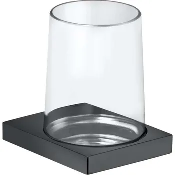 Držák na kartáček Keuco Edition 11 - Držák kartáčků a pasty, sklo/černý chrom kartáčovaný 11150139000