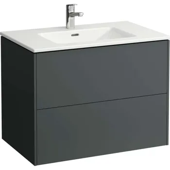 Koupelnový nábytek Laufen Base - Skříňka s umyvadlem, 59x79x49 cm, 2 zásuvky, šedá H8649612661041