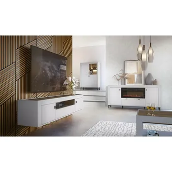 Obývací stěna Obývací sestava Mossa 2 - dub whiskey + bílá