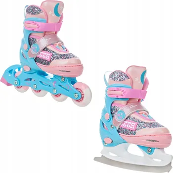 Kolečkové brusle Dětské kolečkové Brusle 2v1 Raven Etta Velikost bruslí: EU 34-37, Typ nože: Pánský (hokejový)