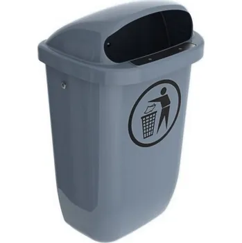 Venkovní odpadkový koš Plastik Gogić Městský odpadkový koš 50 l šedý