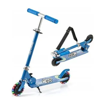 Koloběžka Skládací koloběžka pro děti SP38425BL s LED koly a nastavitelným volantem, modrá - A COSTWAY