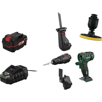 Sada nářadí PARKSIDE® Aku kombinované nářadí PKGA 20-Li C2, 4 Ah, s leštičkou