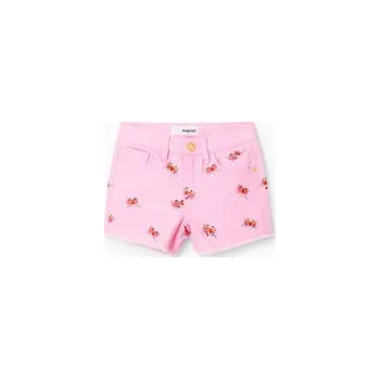 Dámské oblečení Desigual Džínové šortky 23SGDD05 Růžová Regular Fit 5_6Y