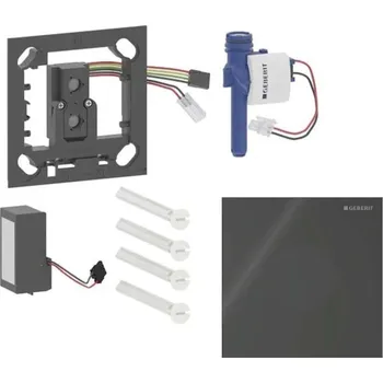 Splachovací tlačítko Geberit - Elektronické ovládání splachování pisoárů typ 40, síťové napájení, Bluetooth, sklo/černá 116.024.SJ.1