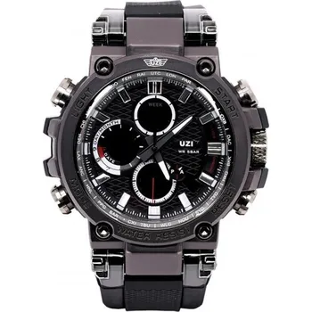 Hodinky UZI Hodinky SHOCK s gumovým řemínkem ČERNÉ