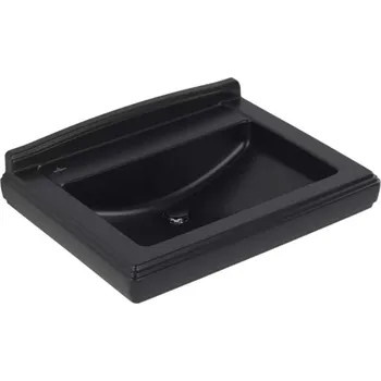 Umyvadlo Villeroy & Boch Hommage - Umyvadlo 75x58 cm, s přepadem, 3 otvory pro baterii, CeramicPlus, Pure Black 7101A1R7