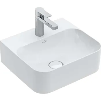 Villeroy & Boch Finion - Umývátko se skrytým přepadem, 43x39 cm, s CeramicPlus, alpská bílá 436444R1