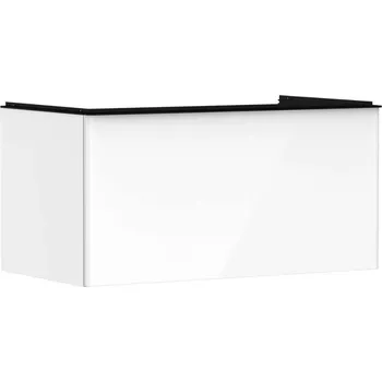 Koupelnový nábytek Hansgrohe Xelu Q - Umyvadlová skříňka, 50x98x55 cm, 1 zásuvka, lesklá bílá/matná černá 54058670