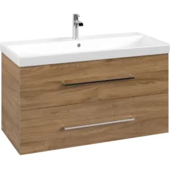 Villeroy & Boch Avento - Umyvadlová skříňka, 98x51x45 cm, 2 zásuvky, Oak Kansas A89200RH