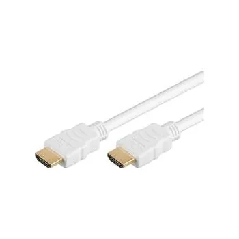 Počítačové příslušenství Premiumcord HDMI High Speed + Ethernet kabel, white zlacené konektory, 0,5m KPHDME005W