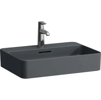 Umyvadlo Laufen VAL - Umyvadlo, 55x40 cm, s přepadem, otvor pro baterii, grafit H8122847581041