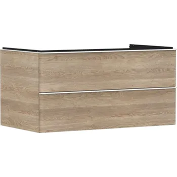 Koupelnový nábytek Hansgrohe Xelu Q - Umyvadlová skříňka, 50x98x55 cm, 2 zásuvky, přírodní dub/matná bílá 54080700