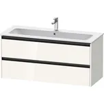 Duravit Ketho.2 - Umyvadlová skříňka 55x121x48 cm, 2 zásuvky, lesklá bílá K25265022220000