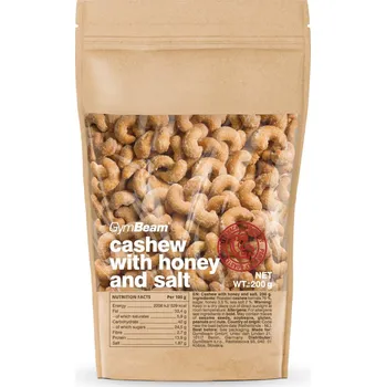 Anabolizér GymBeam Caramelised cashew with honey and salt 200 g