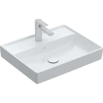 Umyvadlo Villeroy & Boch Collaro - Umyvadlo 55x44 cm, bez přepadu, otvor pro baterii, CeramicPlus, Stone White 4A3356RW