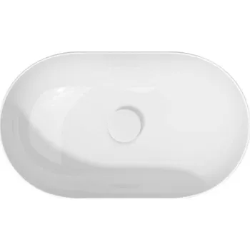Cersanit - Umyvadlo na desku, 61x35 cm, bez přepadu, bez otvoru pro baterii, bílá K691-002