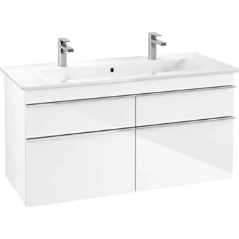 Villeroy & Boch Venticello - Umyvadlová skříňka, 115x59x50 cm, 4 zásuvky, Glosy White A92901DH