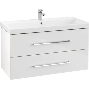 Villeroy & Boch Avento - Umyvadlová skříňka, 98x51x45 cm, 2 zásuvky, Crystal White A89200B4