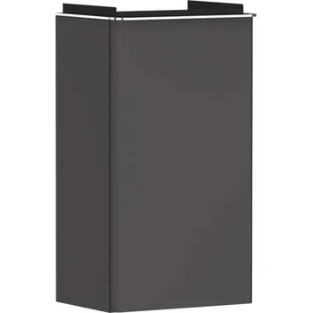 Koupelnový nábytek Hansgrohe Xelu Q - Umyvadlová skříňka, 63x34x27 cm, 1 dvířka, panty vlevo, matná šedá/chrom 54012000
