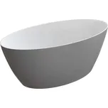 OMNIRES Siena M+ - Volně stojící vana, 161x81 cm, bílá/šedá SIENAWWBSP