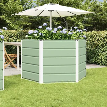 Pěstitelství Truhlík Pastelově zelená 129 x 129 x 75 cm Ocel