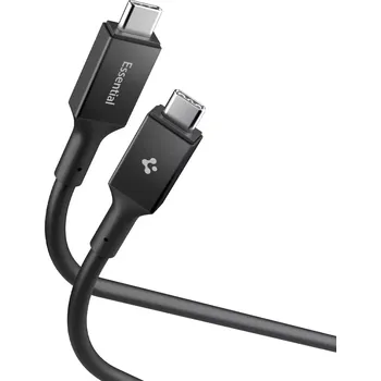 Datový kabel Kabel Spigen Essential EB24012CC USB-C 40Gbps USB4 Gen3 240W 8K 1,2m - Černý