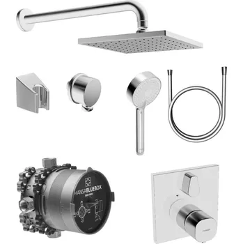 Sprchový set Hansa Bluebox - Sprchový set s termostatem, 3 proudy, chrom 89950000