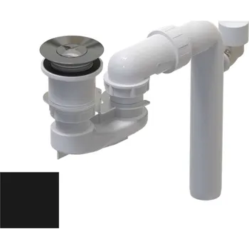 Sifon Villeroy & Boch - Vanová odtoková souprava, Push-Open, Pure Black U909520R7