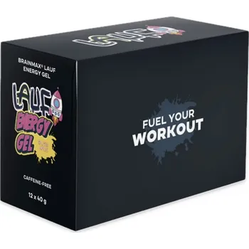 BrainMax LAUF Energy Gels Příchuť: Slané jablko bez kofeinu 12x40 g