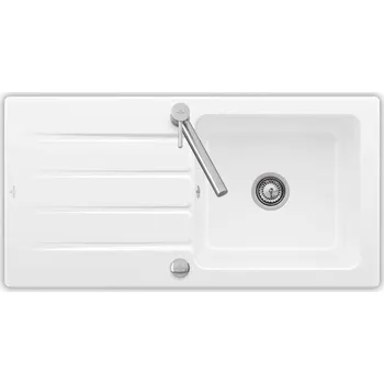 Keramický dřez Villeroy & Boch Architectura - Keramický dřez 86x51 cm s odtokem, CeramicPlus, alpská bílá 335002R1