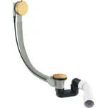 OMNIRES CGS - Vanová odtoková a přepadová souprava, délka 81 cm, kartáčované zlato TK104-PLUS-3.07+64-SGLB