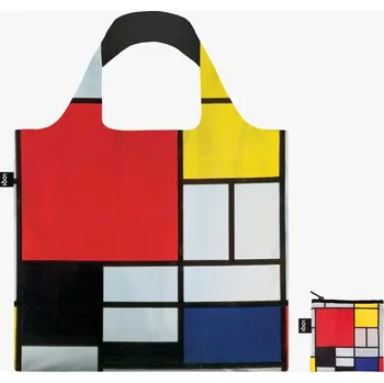 Nákupní taška Piet Mondrian: Composition with Red, Yellow, Blue and Black, LOQI Recycled Bag
