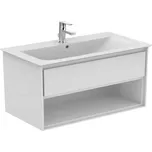 Ideal Standard Connect Air - Skříňka pod umyvadlo, 100x44x52 cm, lesklá bílá/bílá mat E0828B2