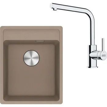 Granitový dřez Franke Sety - Kuchyňský set G253KA, fragranitový dřez MRG 610-37 RTL a baterie FS 3230.031, kašmír/chrom 114.0700.696