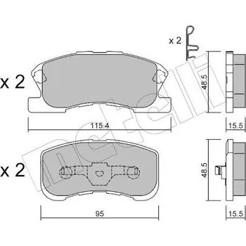 Auto-moto Sada brzdových destiček, kotoučová brzda METELLI 22-0381-0