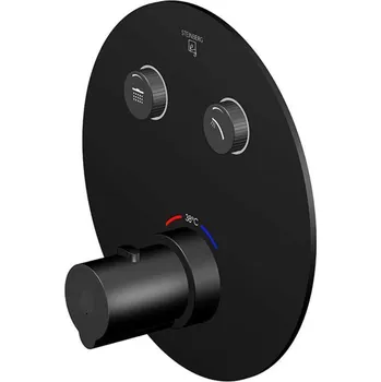 Vodovodní baterie Steinberg 390 - Termostatická baterie pod omítku pro 2 spotřebiče, matná černá 390 4321 3 S