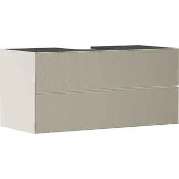 Hansgrohe Xevolos E - Umyvadlová skříňka 118x56x55 cm, 2 zásuvky, matná béžová/bronz 54194390