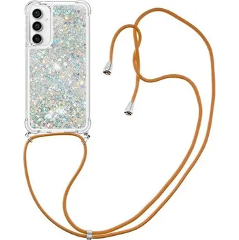 Pouzdro na mobilní telefon Silikonový kryt IMIRST s třpytkami na šňůrku kompatibilní s Samsung S23 FE, nárazuvzdorný, s kawaii