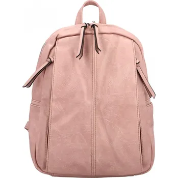 Městský batoh Stylový dámský koženkový kabelko/batoh Cedra, růžová